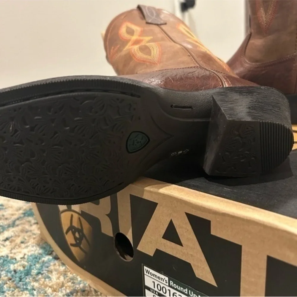 ✨NWT Ariat Round Up Square Toe II Western Boot 🥾 Cowboy 🤠 - 8 - Picture 11 of 13